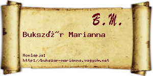 Bukszár Marianna névjegykártya