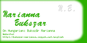 marianna bukszar business card